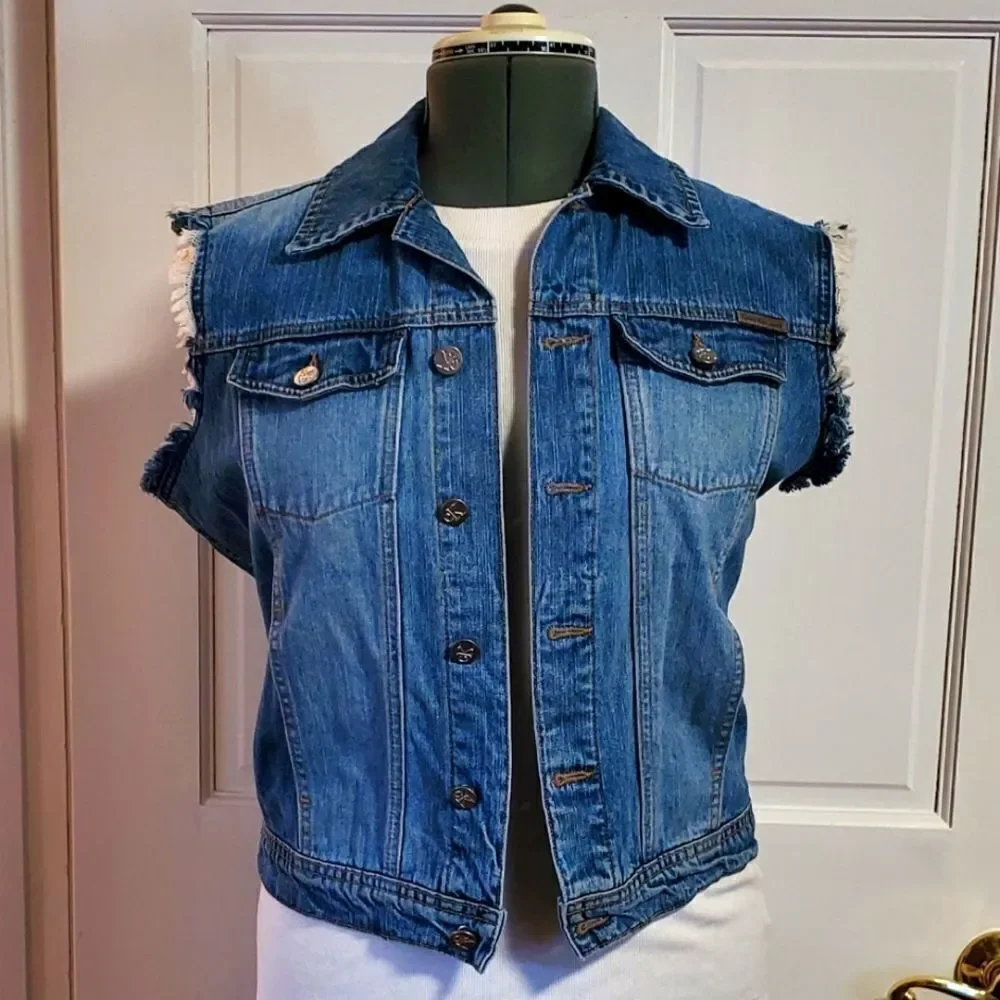 Calvin Klein - Women's Denim Vest Size S - Picture 1 of 6